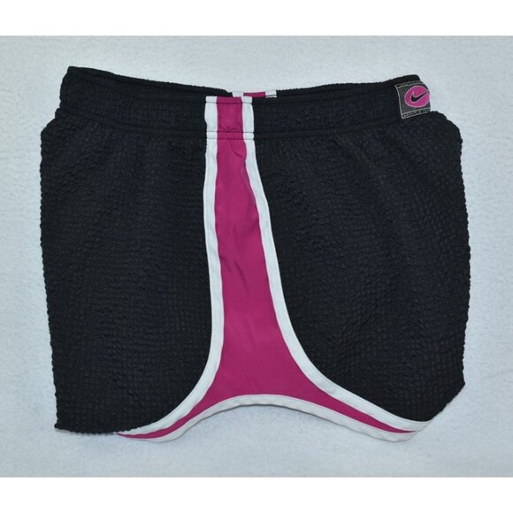 Nike Icon Clash Textured Tempo Women's Shorts Size L Running Black/ Pink Lined - Picture 1 of 13